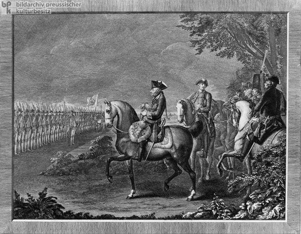 Wachparade vor Friedrich II. („dem Großen”) (1777)